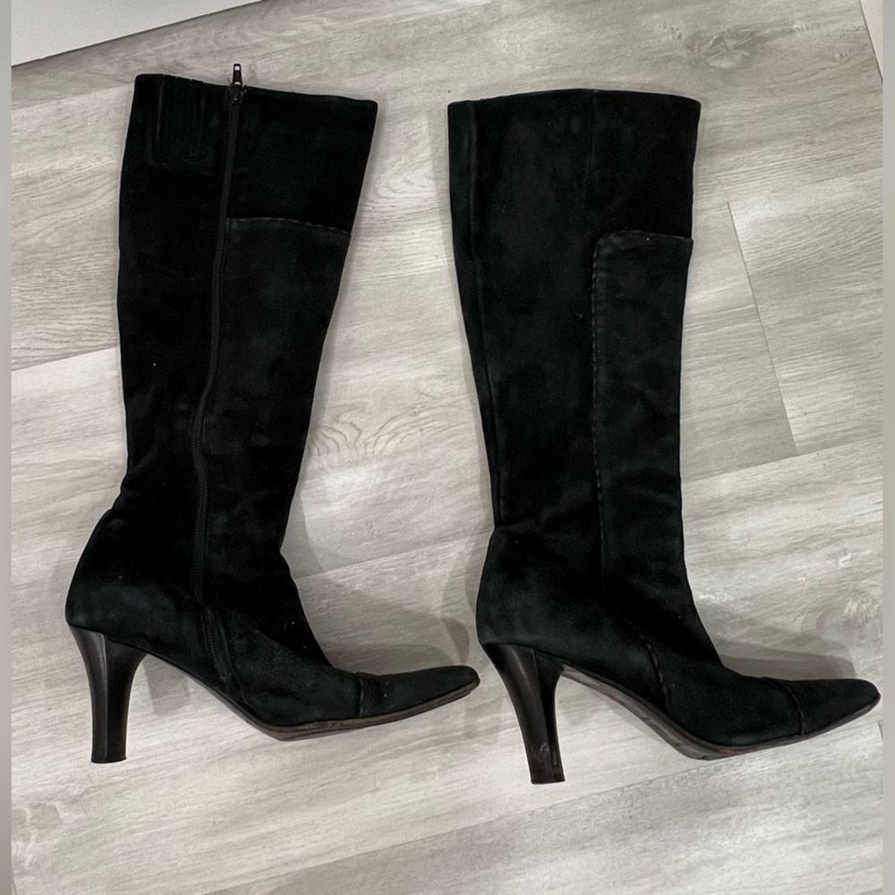 Black Via Spiga knee high, pure leather boots. US size 10.
